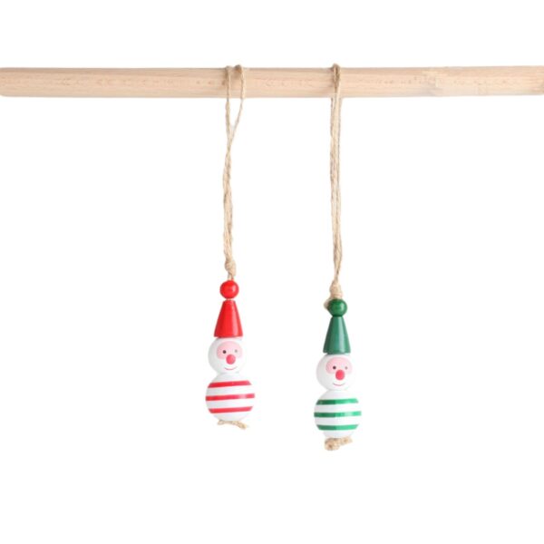 Wholesale 10pcs/pack Christmas wooden beads doll snowman wooden beads