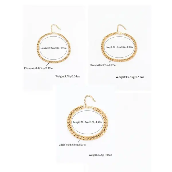 Wholesale 1 Piece Elegant Simple Style Classic Style Chains Print 304 Stainless Steel Waterproof Non Tarnish PVD Coated Real Gold Plated Women's Anklet