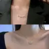 Wholesale Four-leaf Clover Titanium Steel Necklace Women's High-end Light Luxury Love Heart Collarbone Instagram Fashionable Necklace Niche Women's Necklace
