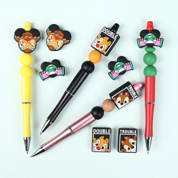 oly-ed1fa999a54d1bbe622ef4254b0173ee Wholesale Creative Cartoon Silicone Beads Cute Character Focus Beads European and American Jewelry Bracelet Beaded Pen Accessories Silicone Beads