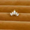 Wholesale 1 Piece Simple Style Star Heart Shape Crown Plating Inlay Stainless Steel Zircon Ear Studs