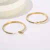 PVD Coated 18K Gold Plated Solid Color Stainless Steel Bridal Shiny Waterproof Non Tarnish Hoop Earrings