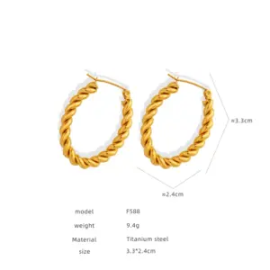 F588-F822-Gold Earrings