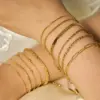 Wholesale Ion Plating (IP) 18K Gold Plated Paper Clip Flower 304 Stainless Steel Sweet Simple Style Waterproof Non Tarnish 304 Stainless Steel Lobster Trigger Clasp Closure Chain Necklace