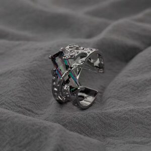 silver Lava Liquid Ring