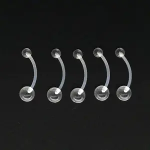 Transparent Navel Stud / 1.6x10x5x8mm