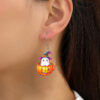 Wholesale Cross-border Cute Magic Hat Ghost Kid Pumpkin Acrylic Earrings Cartoon Creative Design Versatile Earrings