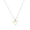 Wholesale PVD Coated Real Gold Plated 16K Gold White Gold Plated Gold Plating Heart Shape 304 Stainless Steel Fashion Waterproof Non Tarnish Earrings Necklace