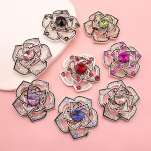 Wholesale An Ge Man Rotary Rose Alloy Rose Revolves Diy Jewelry Accessories Beaded Hairpin Mobile Phone Shell Material