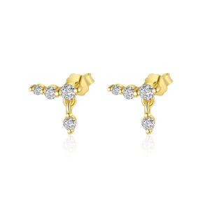 E4813-gold/pair / 925 silver