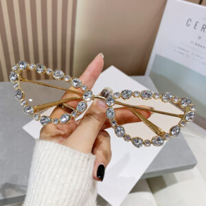 [Straight hair from source factory] / Gold Framed Champagne Slice