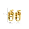 Wholesale 1 Pair French Style Simple Style Classic Style Semicircle Double Ring Copper Ear Studs