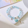 Wholesale Hot New Oil Dropping Shell Popcorn Beads Pearl Beaded Bell Woven Rope Bracelet Fashion Niche Fairy Bracelet
