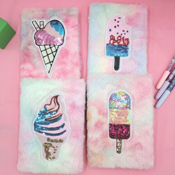 Wholesale Cartoon Ice Cream Sequin Notebook