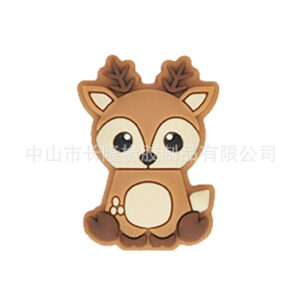 Plum blossom deer beads-F050 camel color