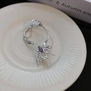 9 Ear Hanging-Silver (Left Ear, Single)