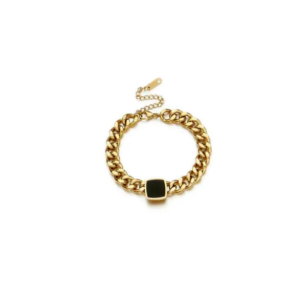 Wholesale Hip-Hop Geometric Stainless Steel No Inlaid Bracelets In Bulk
