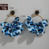 Wholesale Colorful leopard print fabric earrings
