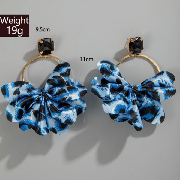 Wholesale Colorful leopard print fabric earrings