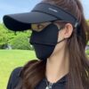 Wholesale 2024 summer new Korean ice silk men's and women's sun hat outdoor sports high sense cap sunscreen hat