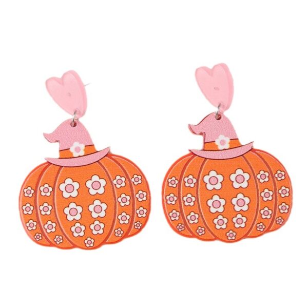 oly-ed5fe7aab756e07bcac27071b03ad9a6 Wholesale Cross-Border Hot Selling Halloween Series Acrylic Earrings Pumpkin Cartoon Funny Ghost Earrings Earrings for Women