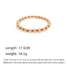 Wholesale Copper Ig Style Color Block Beaded Knitting Bracelets