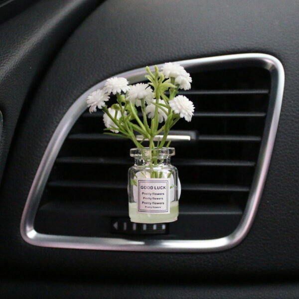 Wholesale Baby's breath glass vase car air conditioner vent perfume clip