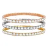 Simple Style Square 201 Stainless Steel 18K Gold Plated Zircon Stainless Steel Bracelets In Bulk
