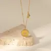 Wholesale Jewelry Star Stainless Steel Titanium Steel PVD Coated Plating Pendant Necklace