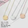 Wholesale PVD Coated 14K Gold Real Gold Plated Geometric Stainless Steel Simple Style Waterproof Non Tarnish 304 Stainless Steel Necklace