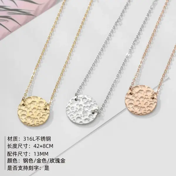 Wholesale PVD Coated 14K Gold Real Gold Plated Geometric Stainless Steel Simple Style Waterproof Non Tarnish 304 Stainless Steel Necklace
