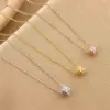 Real Gold Plated Round 304 Stainless Steel Fashion Waterproof Non Tarnish Necklace
