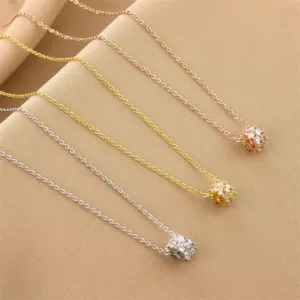 Real Gold Plated Round 304 Stainless Steel Fashion Waterproof Non Tarnish Necklace