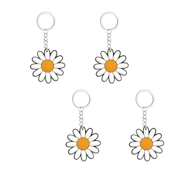 Wholesale Cross-Border Keychain Hot Selling Pvc Cartoon Keychain Little Bee Party Decoration Small Gift Key Hanging Jewelry