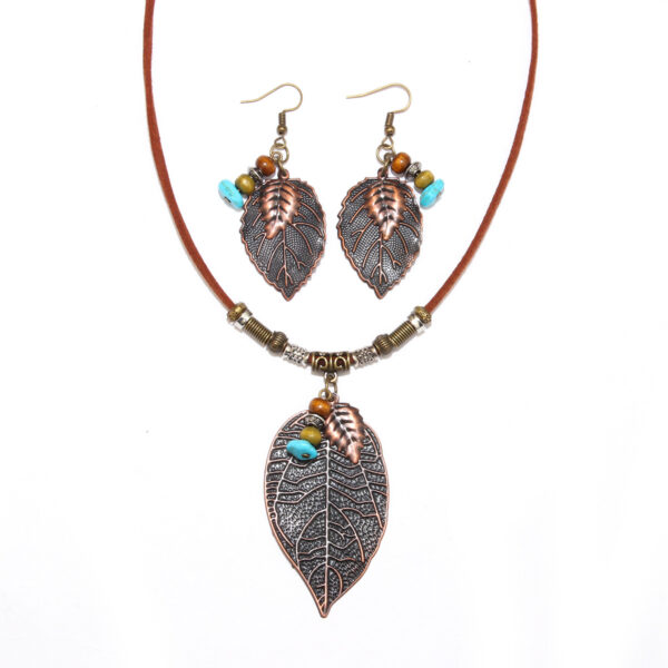 oly-ed7e41a6d096260caaa58ce01f4c73e3 Wholesale Vintage Bohemian Leaf Earring and Necklace Set