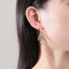 Wholesale Christmas tree zircon-encrusted earrings for women