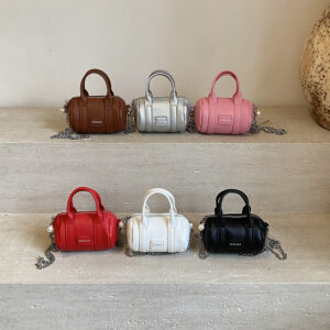 Wholesale Children's Girl Baby Pillow Bag Cylindrical Bag Simple Popular Shoulder Bag Parent-Child Style Fashionable Small Accessory Decor Bag