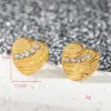 Wholesale 1 Pair Elegant U Shape Four Leaf Clover Heart Shape Titanium Steel 18K Gold Plated Ear Studs