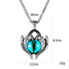 oly-eda9c1f0cc0af75883a0563a32f2cf63 Wholesale European and American Cross-border Retro Punk Style Turkey Devil's Eye Alloy Pendant Stainless Steel Chain Necklace