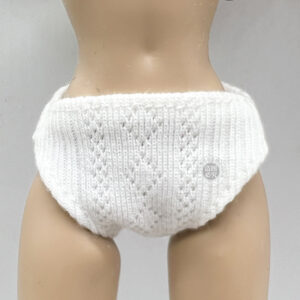 White dark flower underwear / 11.5 inch underwear or socks