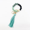 Wholesale Silicone Beads Tassel Wood Beads Wrist Keychain