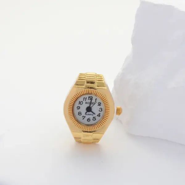 Wholesale Water Plating Clock Alloy Casual Simple Style Open Rings Rings