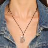 Wholesale AliExpress New vortex pendant vintage hand-woven leather rope classic necklace jewelry men and women jewelry