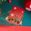 Wholesale New Christmas earrings for women, versatile and festive, gingerbread man cane earrings.