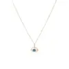 Plastic Copper Cable Chain Devil's Eye Pendant Necklace