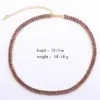 Wholesale Fashion Geometric Copper Choker Inlay Zircon Copper Necklaces