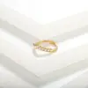 Wholesale PVD Coated Geometric 304 Stainless Steel Simple Style Waterproof Non Tarnish Open Ring