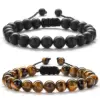 Wholesale Retro Swirl Pattern Natural Stone Agate Beaded Bracelets 1 Piece