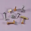 Stainless Steel Arc Five Opal Labret Water Drop Horse Eye Zircon Ear Studs Internal Thread Ear Cartilage Ear Studs