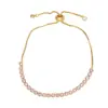 Wholesale Simple Style Round Copper 18k Gold Plated Zircon Bracelets In Bulk